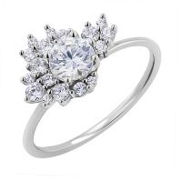 Atypický zásnubní cluster prsten s diamanty Moore