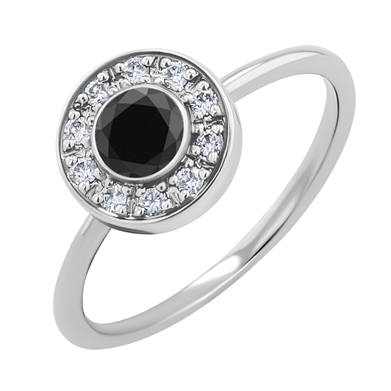 Zásnubní prsten s černým diamantem Fernanda