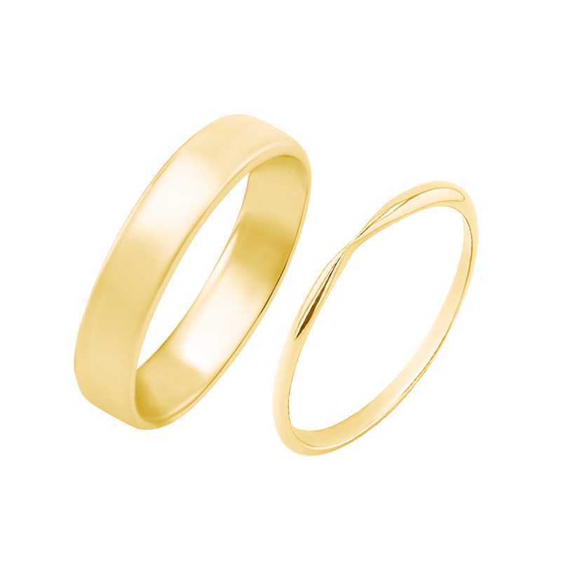 Eppi Zlatý snubní prsten se zúženým kroužkem Aeneas RW35687