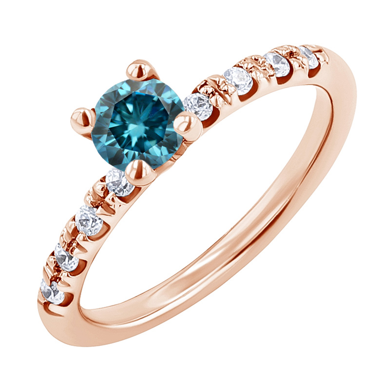 Zásnubní prsten s modrým diamantem Megha 132505