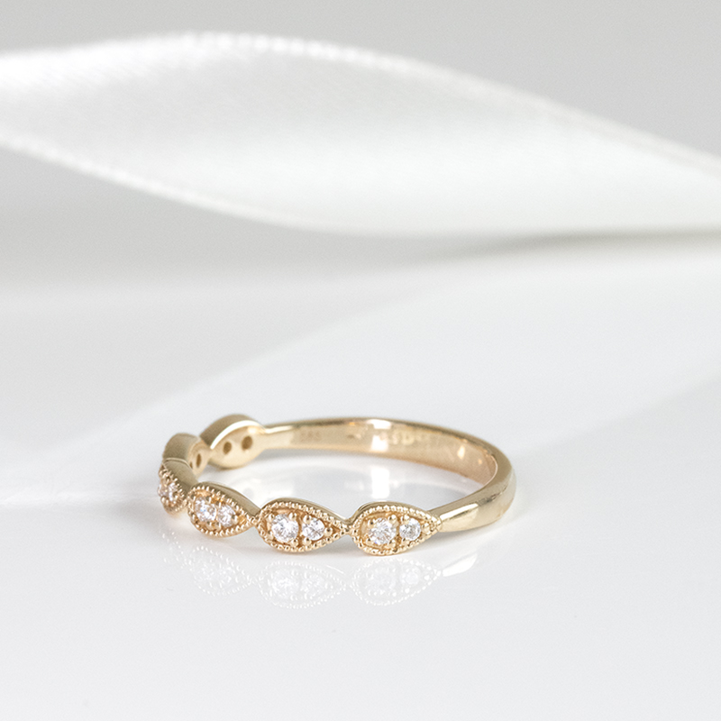 Dámský vintage snubní prsten a klasický komfortní pánský prsten Lacy 135565