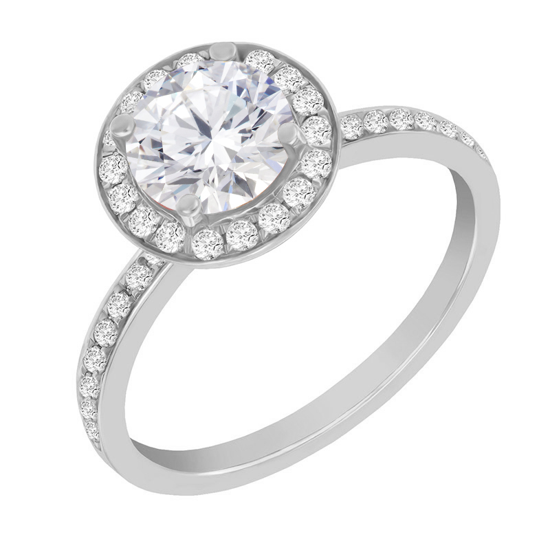 Okouzlující zásnubní prsten plný diamantů Lyisa 15275