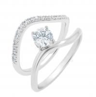 Romantický zásnubní set atypických prstýnků s lab-grown diamanty Kayla