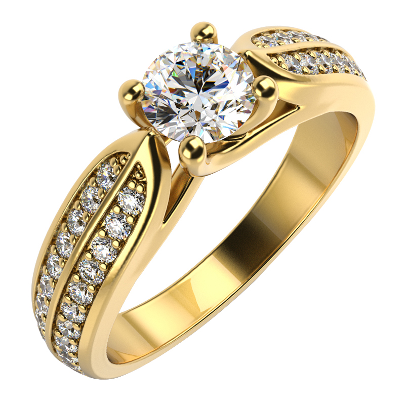 Prsten ze žlutého zlata
