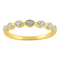 Zlatý prsten s lab-grown diamanty Evelyn