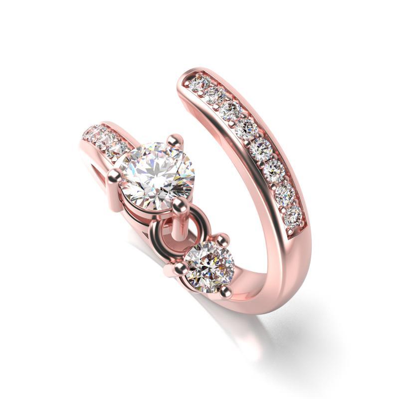 Prsten z růžového zlata 15885