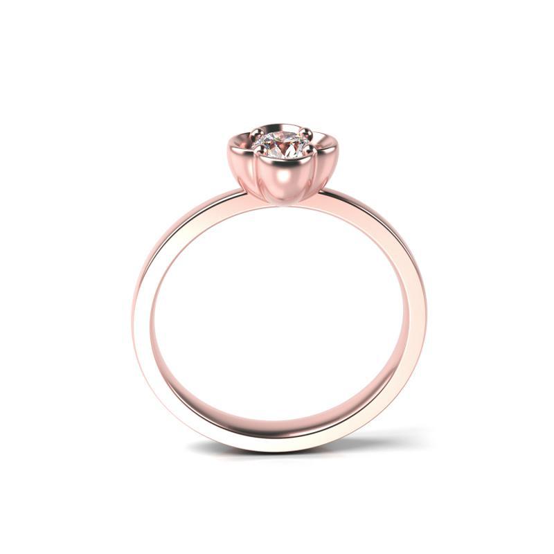 Prsten z růžového zlata 16085