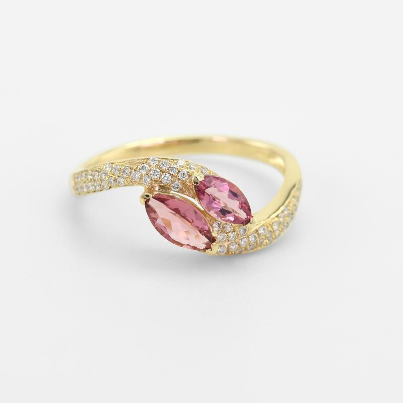 Zlatý turmalínový prsten 17795