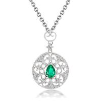 Zlatý náhrdelník se smaragdem a diamanty Dolive