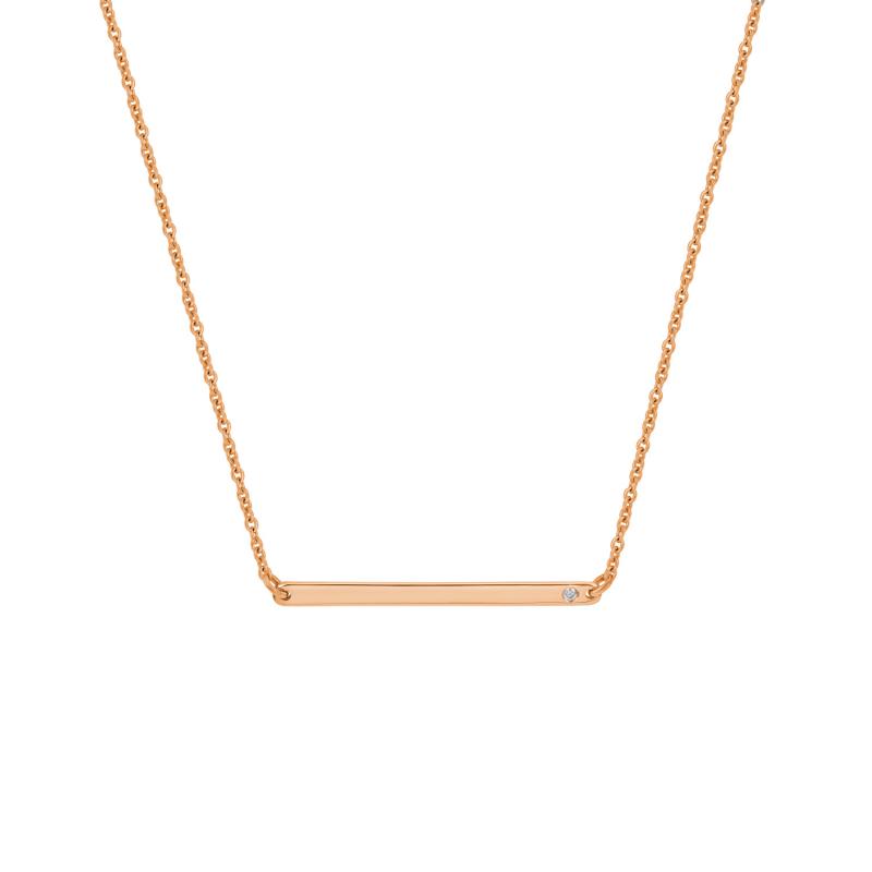 Eppi Jemný zlatý náhrdelník s diamantem Dayna N32446