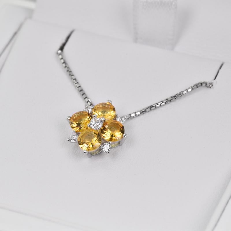 Safírový žlutý náhrdelník 19795