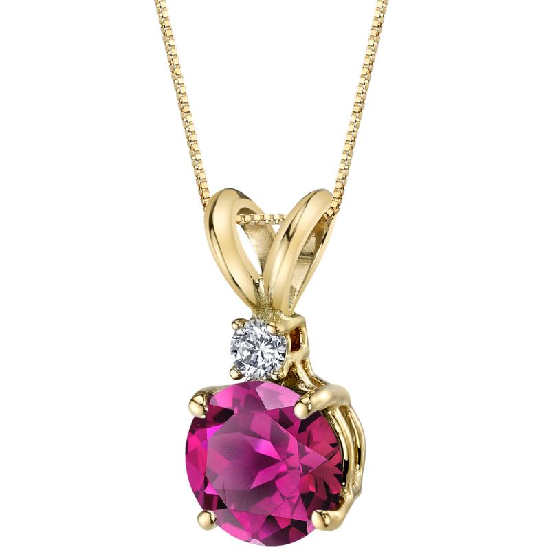 Zlatý rubínový náhrdelník s diamantem Geldis 20235