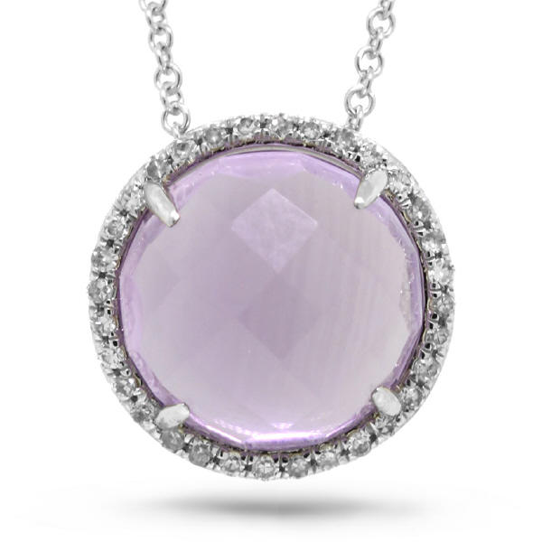 Diamantový náhrdelník s ametystem 2025
