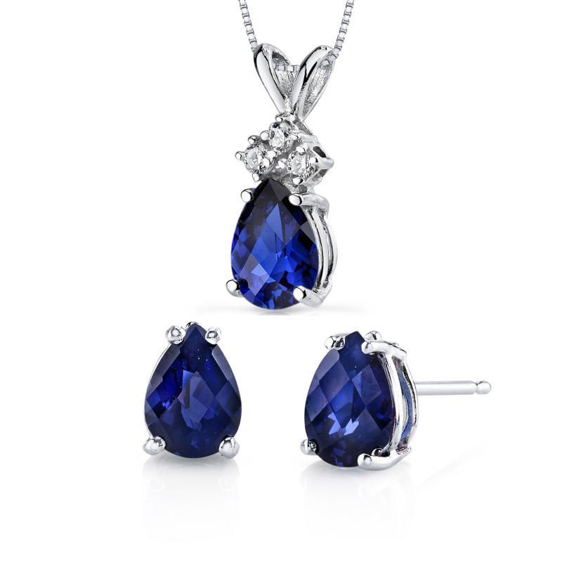 Set šperků s modrými safíry 20515