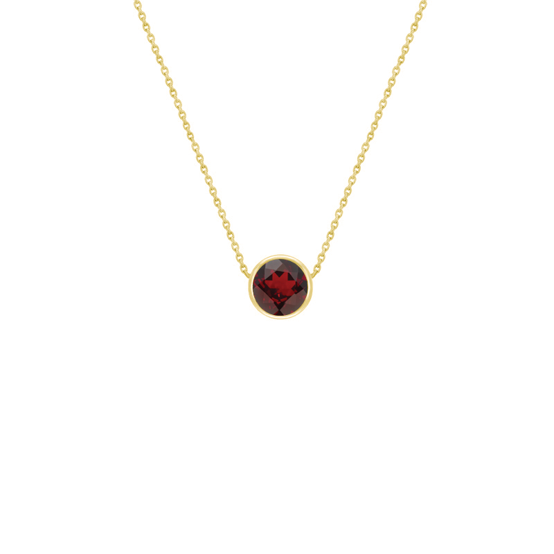 Zlatý náhrdelník s rodolit granátem Lydell