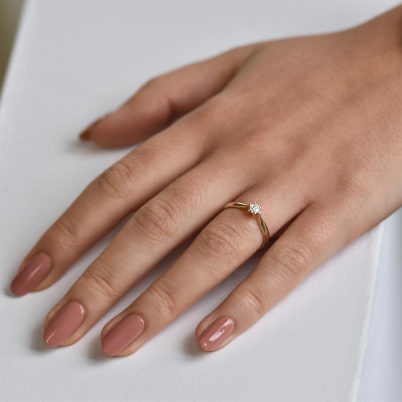 Moissanitový prsten ze zlata Dwyn 22065