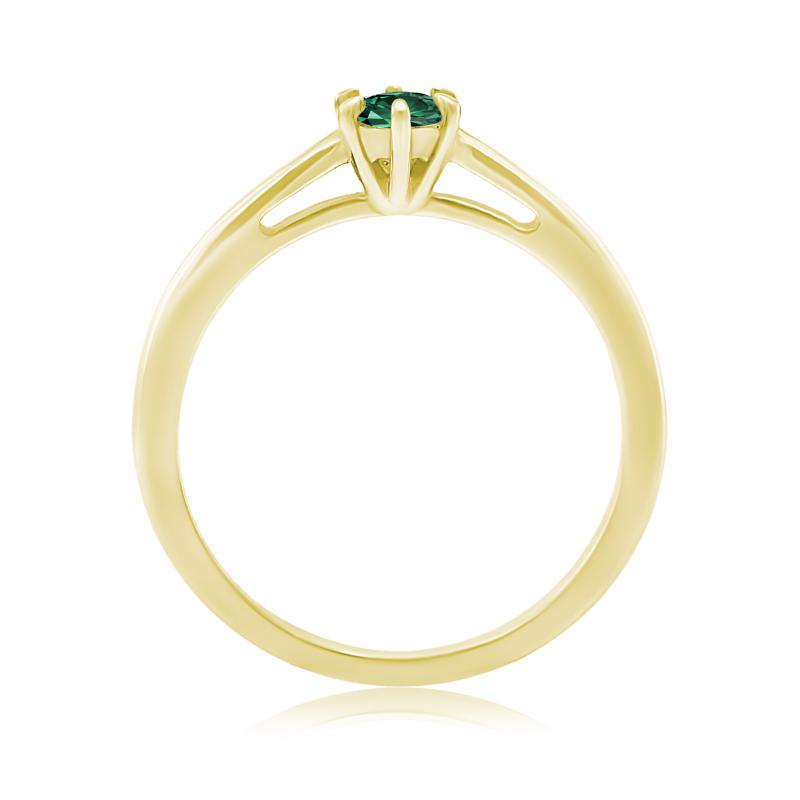 Prsten se zeleným diamantem 22805