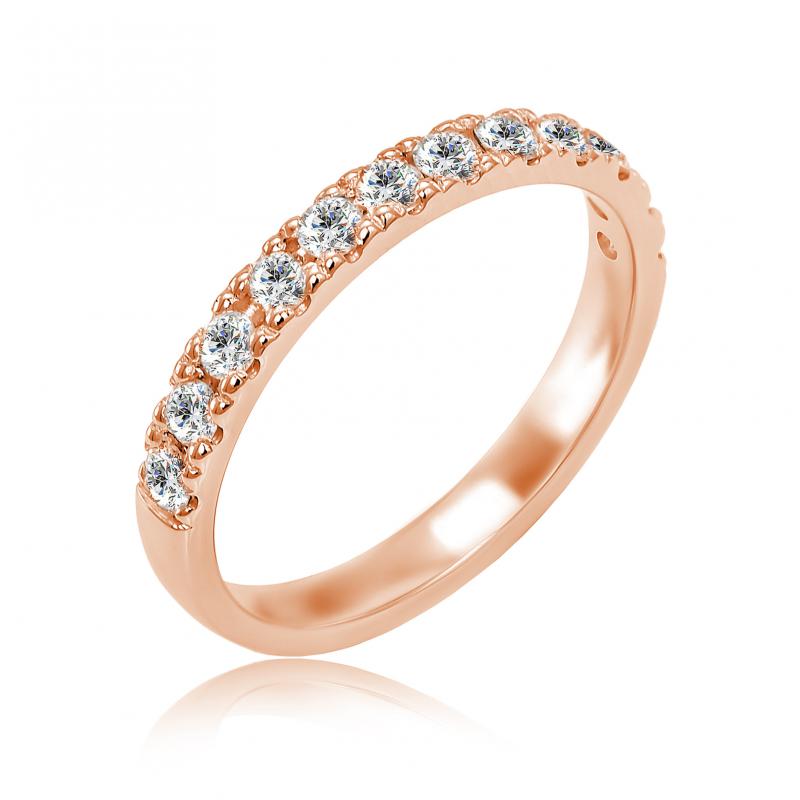 Prsten z růžového zlata 22815