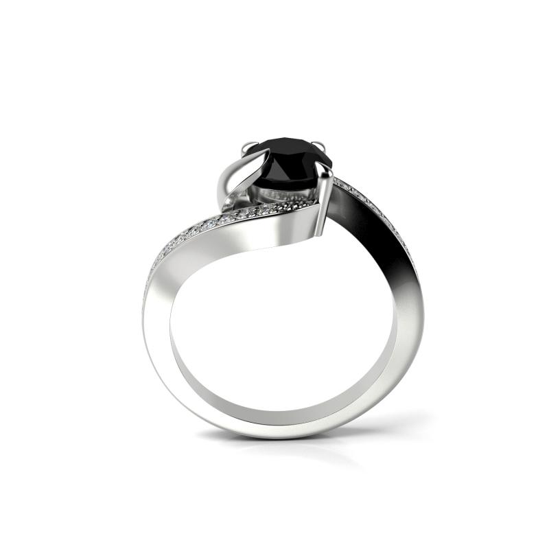 Prsten z platiny s diamanty