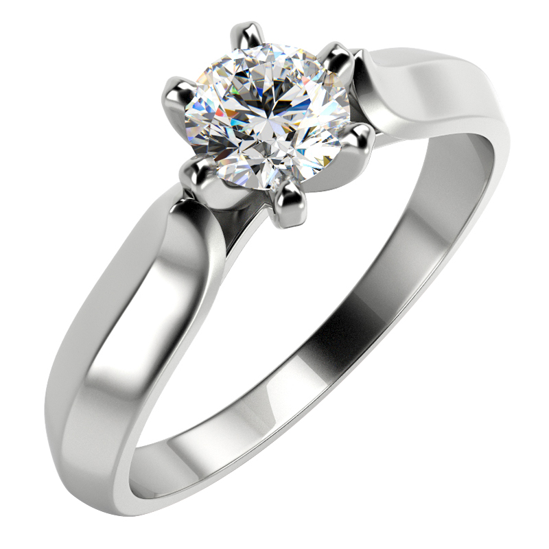 Zásnubní platinový prsten s diamantem Nadja