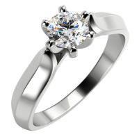 Zásnubní platinový prsten s diamantem Nadja