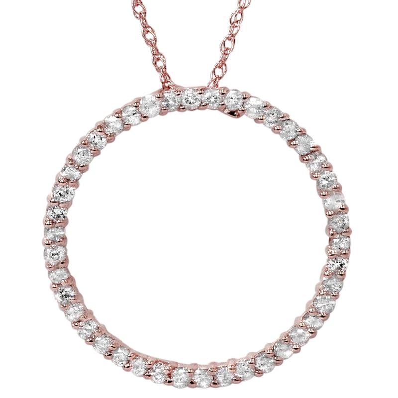 Diamantový náhrdelník z růžového zlata