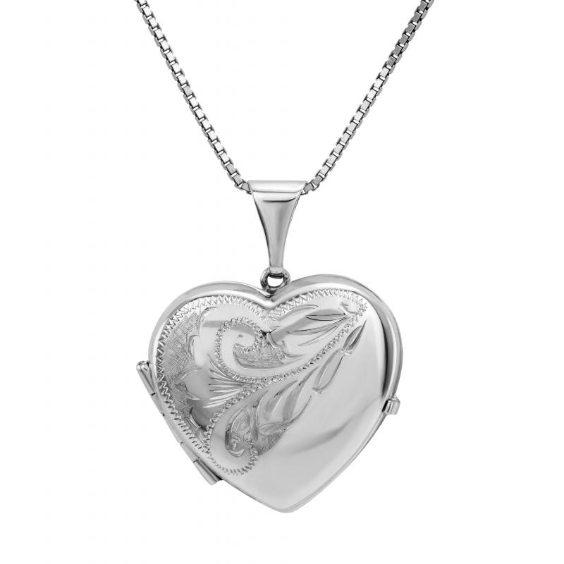 Stříbrný medailon ve tvaru srdce Aywen