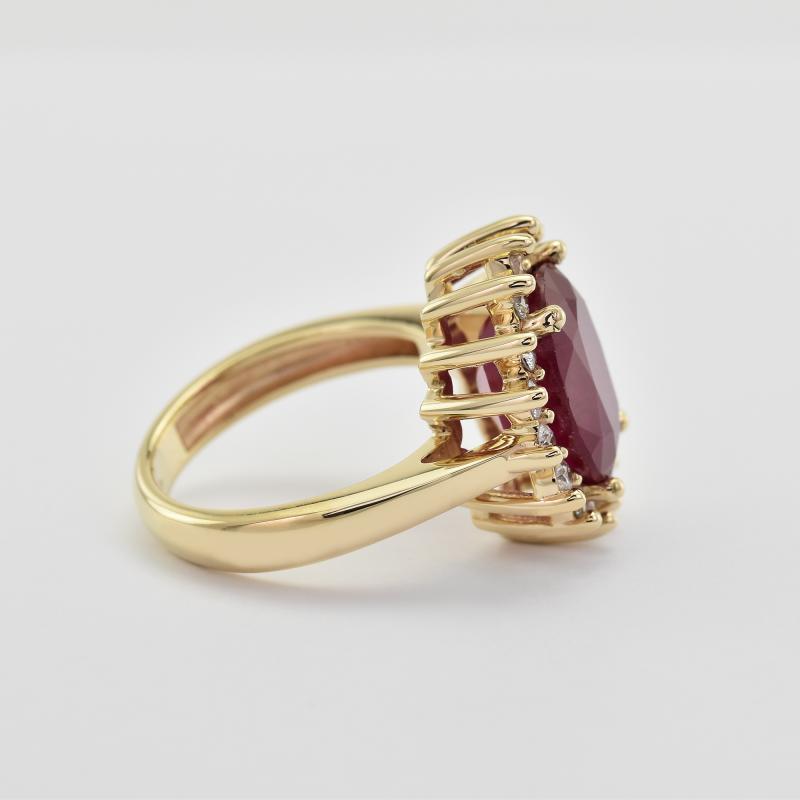 Zlatý rubínový prsten 25605