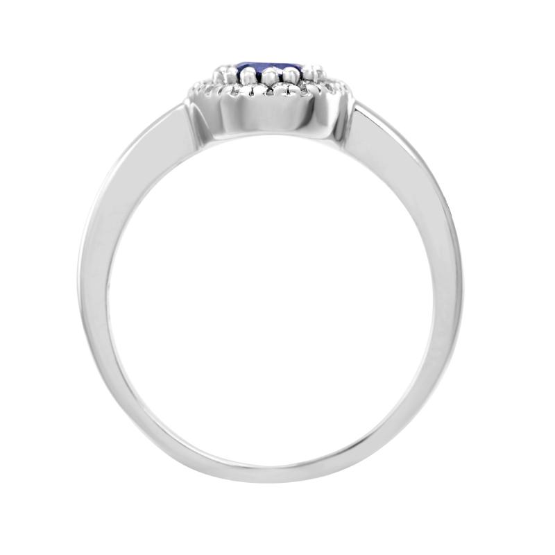 Prsten s modrým safírem 25625