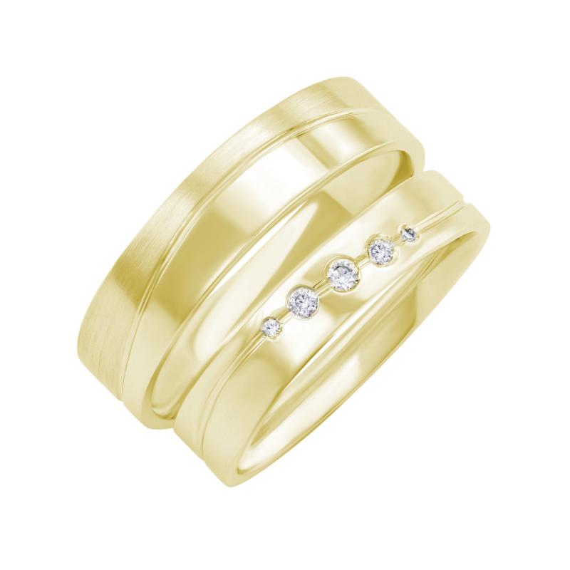 Zlaté snubní prsteny 25735
