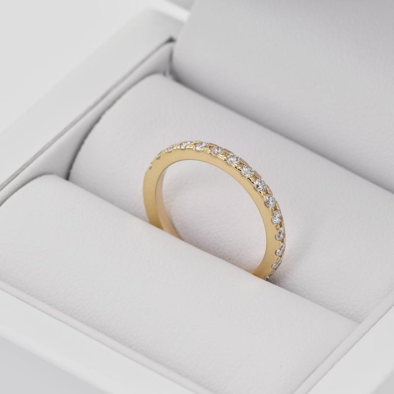 Zlatý prsten s diamanty 29085