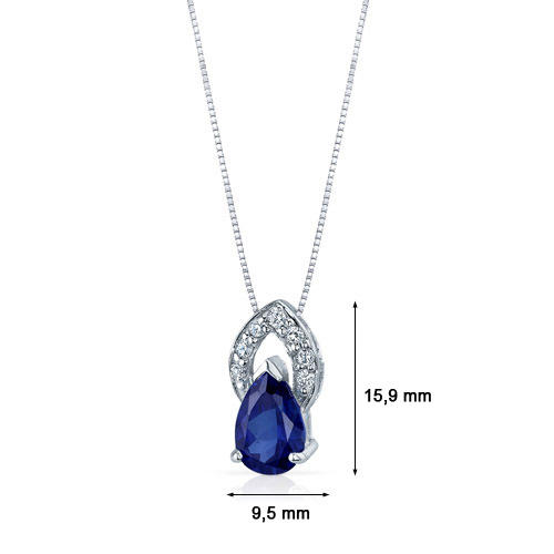 Safírový náhrdelník ze stříbra 3045