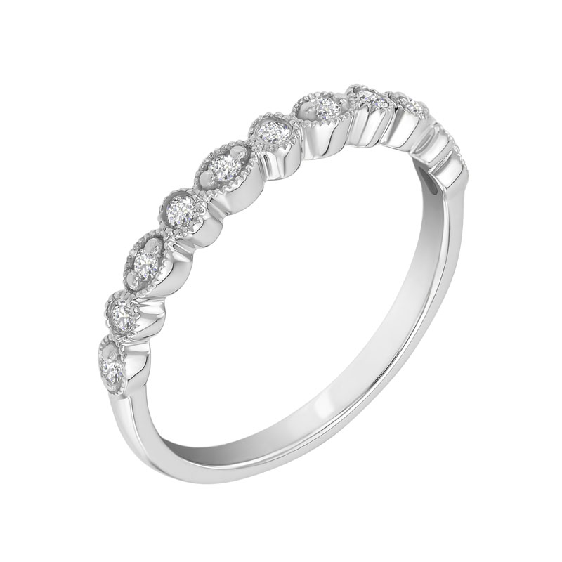 Diamantový vintage eternity prsten z bílého zlata Paloma