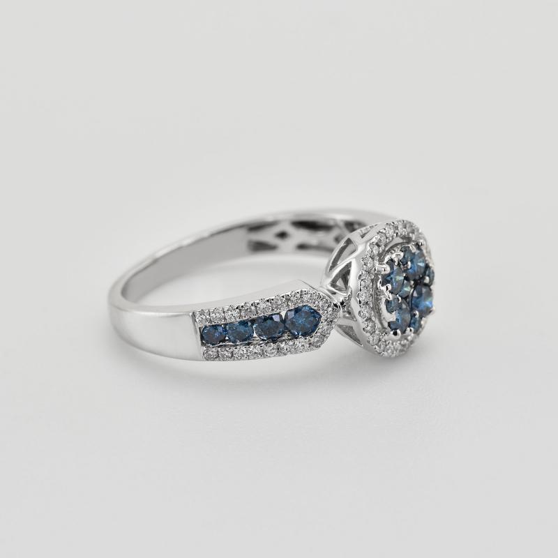 Zlatý prsten plný diamantů Sirena 33525