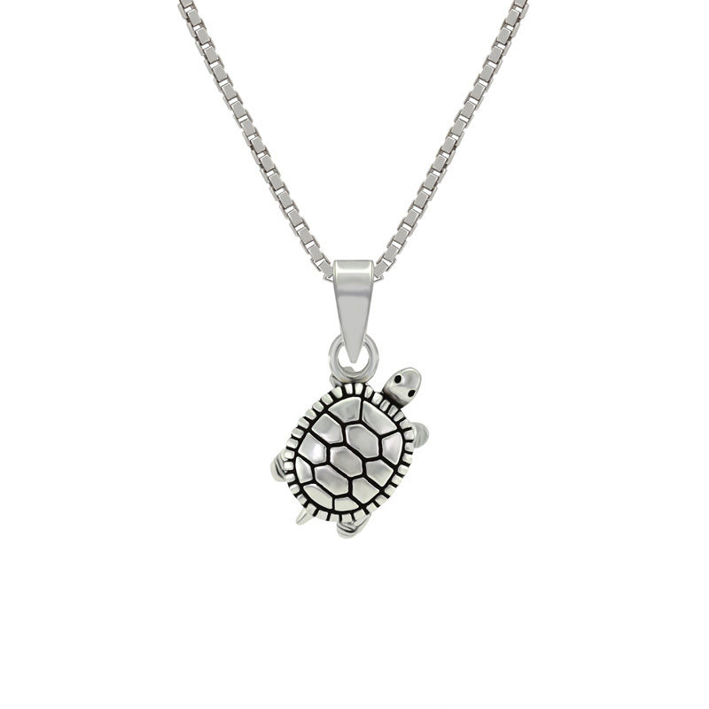 Stříbrný náhrdelník s želvou