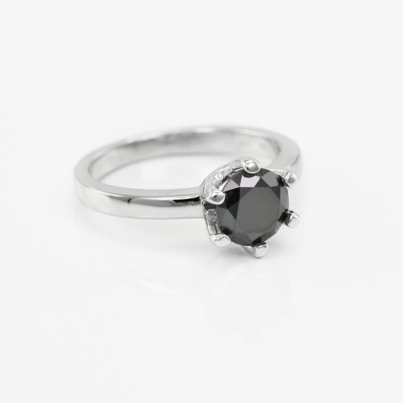 Zásnubní prsten s černým diamantem 3945