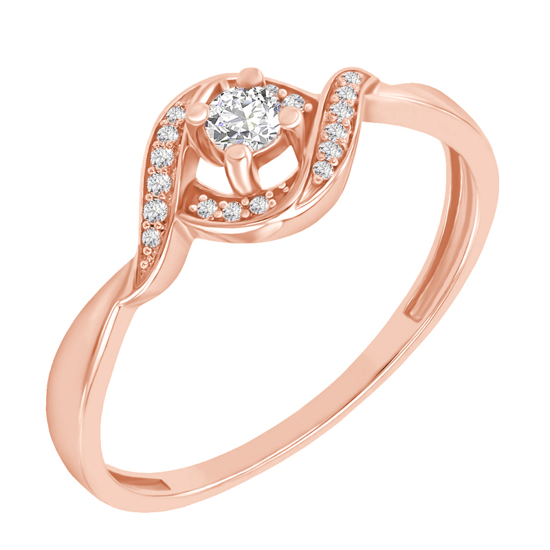 Prsten z růžového zlata 40675
