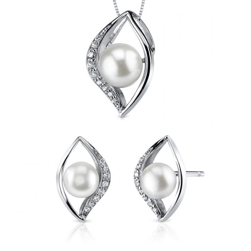 Stříbrná kolekce s perlami a zirkony Deja