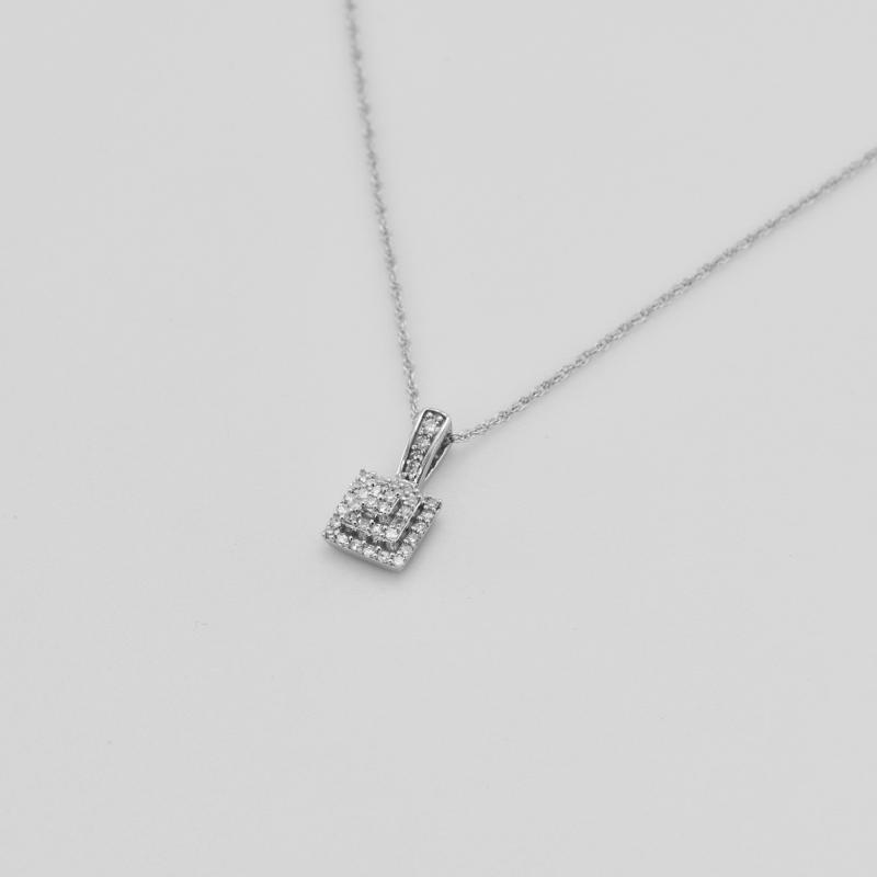 Diamantový čtvercový náhrdelník Quilla 42365