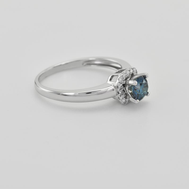 Prsten s modrým diamantem 42685