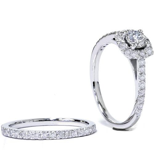 Svatební set prstenů osázených diamanty 4325