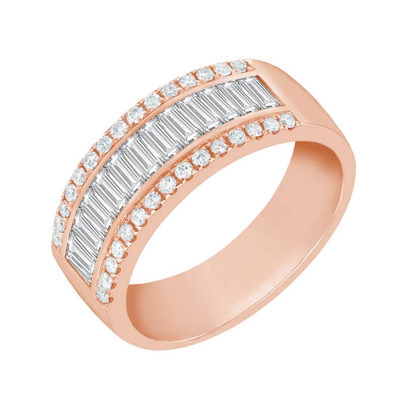Diamantový prsten z růžového zlata 43515