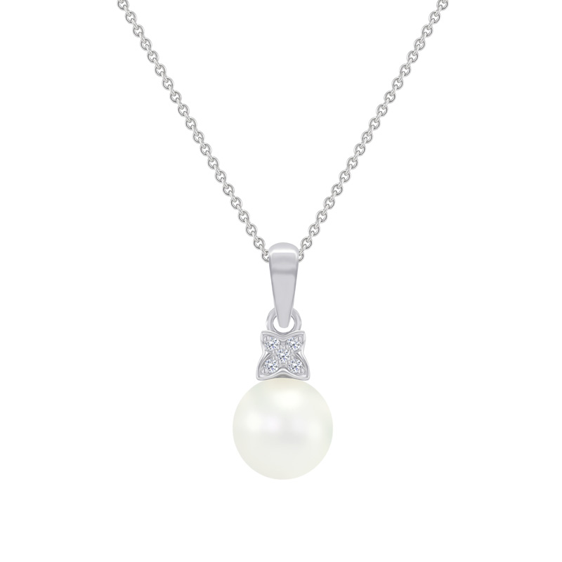 Perlový náhrdelník s diamanty 44005