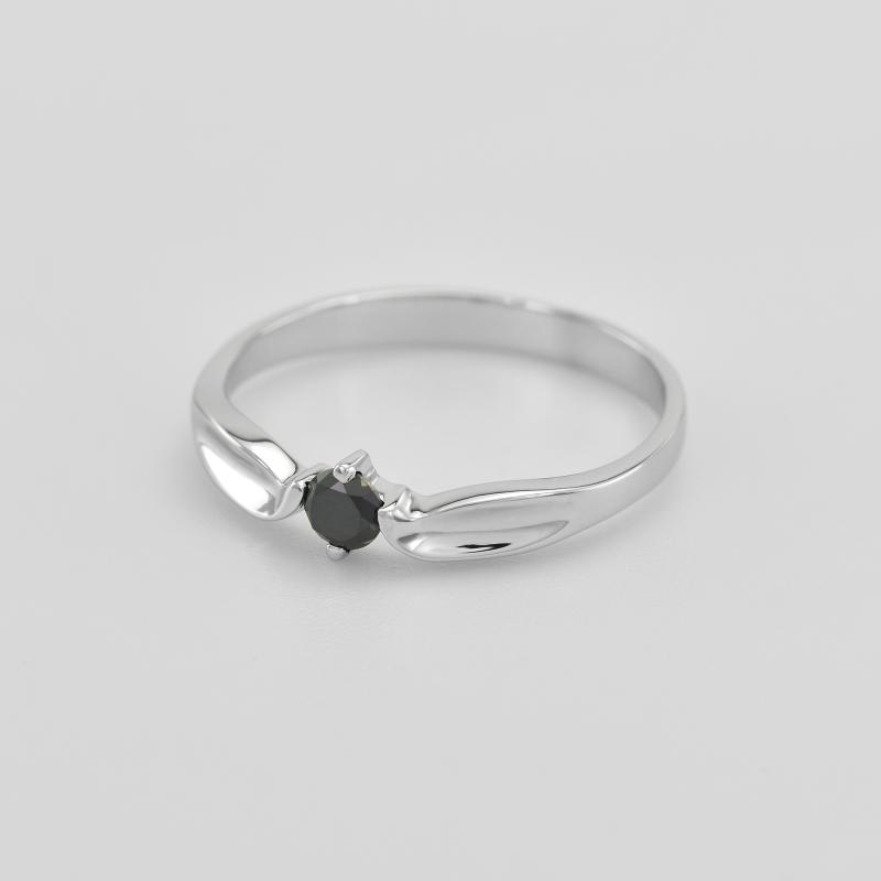 Prsten s černým diamantem 45345