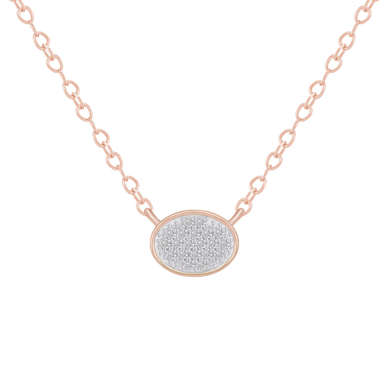 Oválný minimalistický náhrdelník s diamanty Vonnie