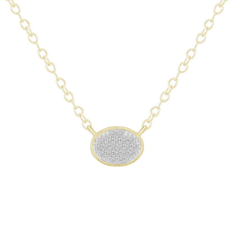 Oválný minimalistický náhrdelník s diamanty Vonnie 46695