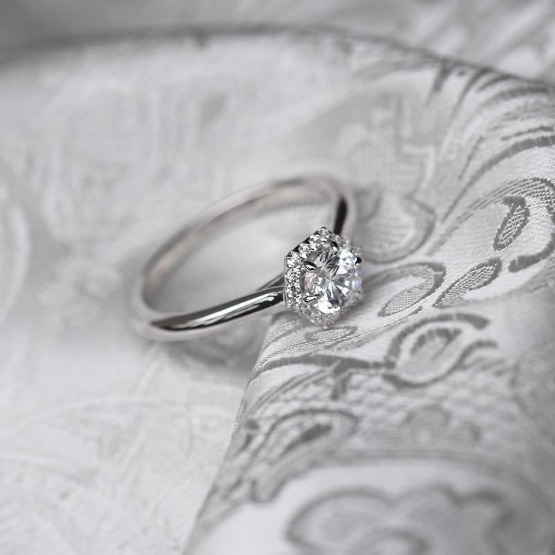 Zásnubní diamantový prsten ze zlata 48085