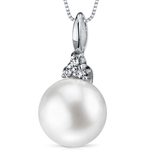 Stříbrný náhrdelník s perlou a zirkony Keithy