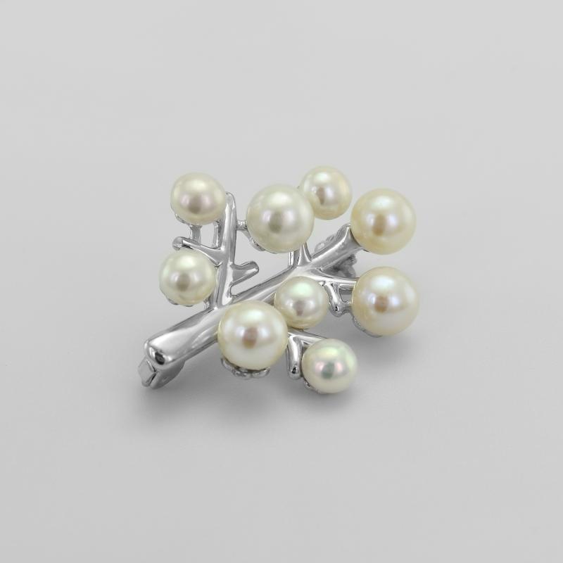 Stříbrná perlová brož Mary 50465