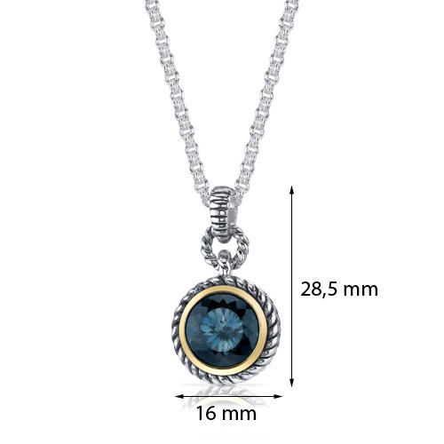 Antický topazový stříbrný náhrdelník Faiga 5465